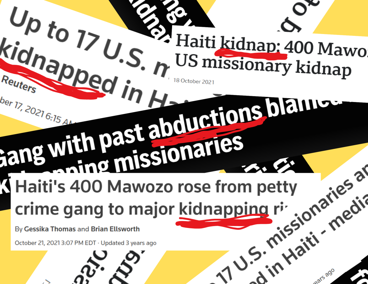 Frantic headlines emerge about the kidnappings.