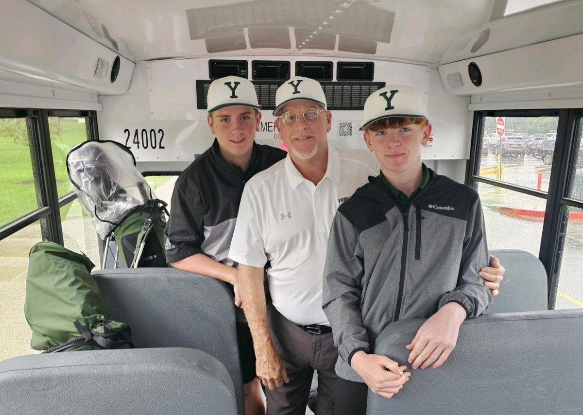 Coach Marini, Joe Carey & Kurt Carey on way to Section 1 Boys Golf Championship Tourney final round